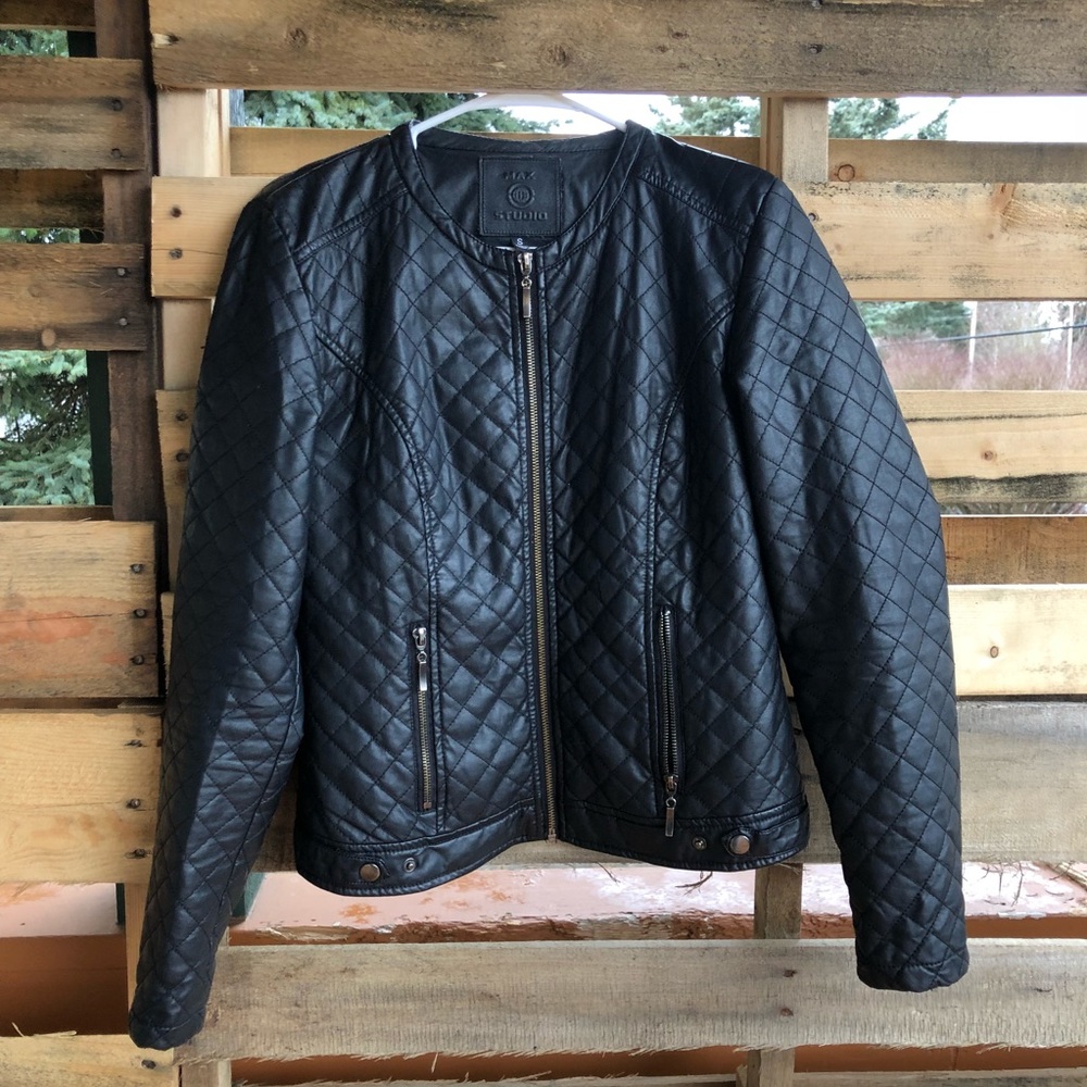 Black leather jacket